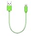 iPhone 8 Charger, 8 Inch Short F-color Braided Lightning to USB Charger Ultra Compact Cable for iPhone 8 7 6S 6 Plus 5S 5C 5, iPhone SE, iPad 4 Air 2 Mini 4, iPad Pro iPod Touch 5 Green
