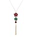 VOGUEKNOCK Gift Bow Necklace Tassel Pedant Jewelry for Christmas Green and Red Bow Pedant (3 bow glitter with tassel)