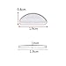 Bignc 20 Pair 1 mm Eyeglasses Nose Pads Glasses Adhesive Silicone Anti-Slip Nosepads for Glasses Eyeglasses Sunglasses(Clear)