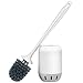 Glendan Toilet Brush and Holder Upgraded Modern Design with Kinsky Strong Bristles,Bathroom Toilet Bowl Cleaner Brush Set Toilet Cleaning Brush Kit (Grey-Flooring)