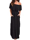 VERABENDI Women's Off Shoulder Summer Casual Long