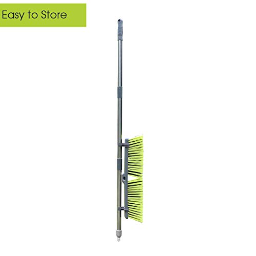PHYEX 18” Push Broom with Adjustable Long Handle, MultiSurface Floor