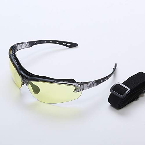 DIPFSUC Anti Fog Scratch Resistant Safety Glasses with Interchangeable Clear and Yellow Wraparound Lenses, Impact & UV Protection Protective Eyewear/Goggles with Interchangeable Headstrap/Temples - Thumbnail 3