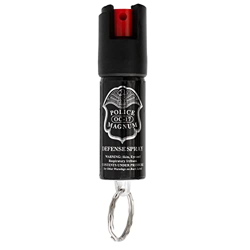 POLICE MAGNUM Mini Pepper Spray Keychain Bulk Pack Max Heat Strength 1/2oz Twist Lock Keyrings