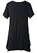 LARACE Womens Swing Tunic Tops Loose Fit Comfy Flattering T Shirt (3X, Black)