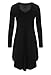 Ladylala Women's Long Sleeve Casual Loose Tunic T-Shirt Party Dress Black 3XL