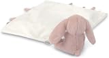 Mamas & Papas Baby Twilight Pink Bunny Comforter with Soft Faux Fur view 2
