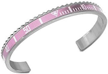 Speedometer Official Italian Styled Unidirectional Bezel Bracelet in Steel Pink