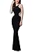 CoCo Fashion Women's Irregular Mech Insert Mermaid Evening Gowns Maxi Dresses