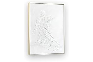 METEORITE WALL Textured Wall Art For Living Room Decor Wabi Sabi Minimalist Women'S Body Line Artwork 24 "X36" Gold Framed 3d Hand-Painted Oil Painting Kitchen Bedroom Home Decoration Artwork