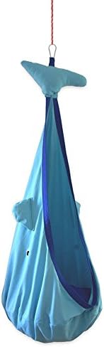 Adorable Animal Dolphin Swing Hammock Pod For Kids - Adjustable &amp; Comfortable – Full Package With Inflatable Pillow, Pump, Hooks &amp; Screws For Installation - For Indoor/Outdoor Use (dolphin)