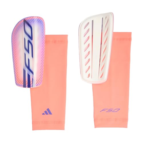 adidas Unisex F50 League Shin Guards Shin_Guard, Solar Turbo/Solar Purple/collegiate purple, L