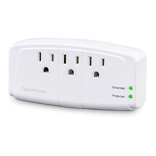 CyberPower CSB300W Essential 3-Outlet Surge Suppressor - Wall Tap