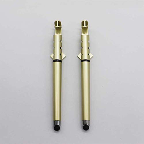 Gel Ink Pens Ballpoint Pens,Multifunction Creative Ballpoint Pen Three-in-One used as Cell Phone Stent,Touch Screen Writing Pen and Handwritten Ballpoint Pen,used in Home School Office(2 pcs,Gold)