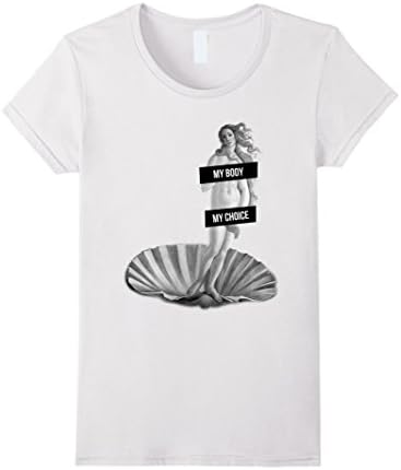 Womens Feminist My Body My Choice Tee XL White
