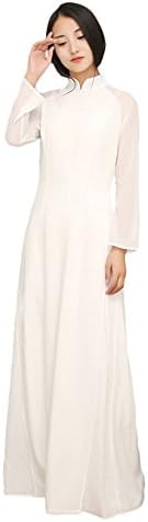Ethnic Attire Aozai Dress White Top and Bottom Integrated Dress, Ethnic Fashion, Vietnamese Clothes, Party Dress, Guest Dress