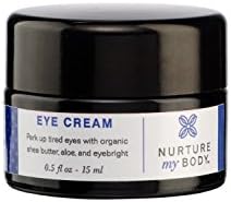 Organic Eye Cream by Nurture My Body - 100% Pure All Natural Ingredients - Firming, Hydrating, and Moisturizing Treatment Reduces Wrinkles, Puffiness, and Dark Circles (Scented)