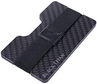 RFID Blocking Carbon Fiber Wallet: Slim Card Holder With Money Clip, Minimalist Front Pocket Wallet, Anti Theft for Travelers, Business Professionals, And Bartenders