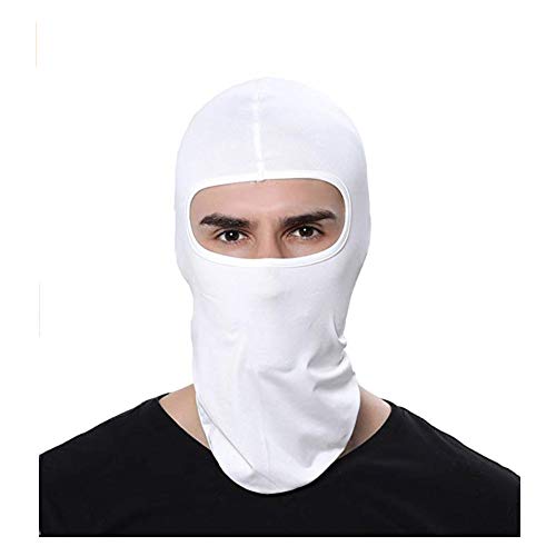 LEAGY 2Pack Candy Color Ultra Thin Ski Face Mask - Great Under Outdoor Sports Cycling/Football Helmet -Balaclava-White (White)