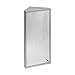 Renovators Supply Infinity Corner Medicine Cabinet with Mirror - Triple Shelf Storage Cabinet - Modern Wall Mount Medicine Cabinet - 23.6 in., Right Open, Polished Stainless Steel, Pack of 1