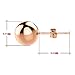 UHIBROS 316L Stainless Steel 24K Rose Gold Round Ball Stud Earrings …