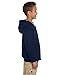 Duofold Boys' Big Powerblend Eco Fleece Full Zip Hoodie, Navy, M