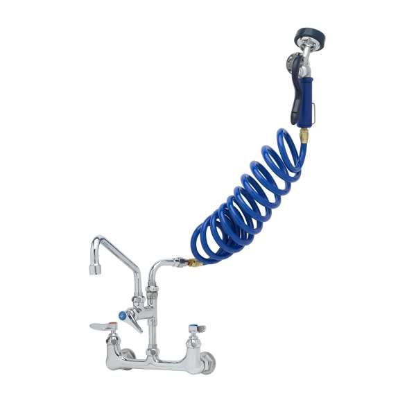 T&S Brass PG-8WSAN-10 Pet Groom Wall Mount, No VB, B-155 034A, 061X, Coil Hose, Alum Spray