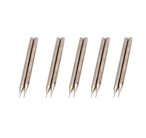 10PCS 0.5mm Diamond Burr Set Diamond Coated Glass Tile Jewellery Drill Bits Tool Hole Saw Drill Solid Bit