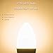 LOHAS 60W Equivalent Candelabra Bulb, Soft White 3000K, Dimmable Candelabra Type for Ceiling Fans, E12 midium Base, 550 Lumens for Dinning Room, Living Room, Kitchen, 6 Pack
