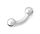 316L Surgical Steel Bent Curved Barbell 2g 2 Gauge