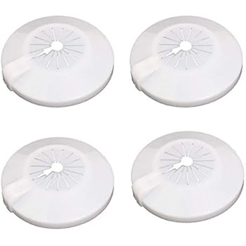 Saim Wall Flange Easy Installation Plastic Radiator Escutcheon Water Pipe Drain Line Cover Collar Wall Pipe Cover Decoration White 16-25mm 4Pcs
