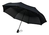 Crown Coast Travel Umbrella Compact Windproof 60 MPH 8 Rib Frame