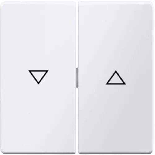 Hager Q.1 Double Key with Arrows Polar White
