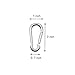 Ateman Snap Hook 2 Inch Stainless Steel Spring Snap Link Hook Carabiner, Set of 10 (5mm x 50mm)