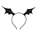 L'VOW Women Bat Wing Headband Devil Headdress Bat Wing Headpiece Halloween Fancy Cosplay Costume (Black)