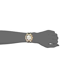 Invicta "Blu Gold-tone y silicona reloj Casual de cuarzo de la mujer, color: negro (Modelo: 24198)