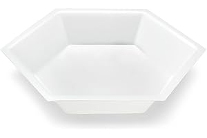 Globe Scientific 3617 Polystyrene Hexagonal Antistatic Weighing Dish, Large, 200ml Capacity (Case of 500)