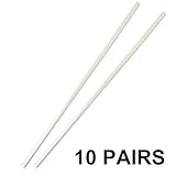10 Pairs of White lvory Melamine Chopsticks