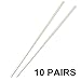 10 Pairs of White lvory Melamine Chopsticks
