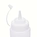 Plastic Translucent White Squeeze Condiment Bottles with Tip Cap,16 Oz,Set of 6Pcs