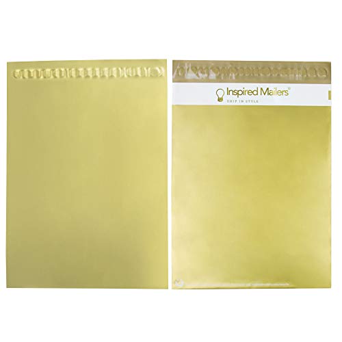 Inspired Mailers - Deluxe Gold Poly Mailers - 8.5x12, 10x13, 12.5x15.5 and 14.5x19 Size Options (10x13)