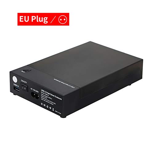 CMDZSW USB 3.0 2.5" 3.5" SATA 5Gbps Hard Drive schijf behuizing Externe SSD HDD Disk Case Ondersteuning UASP Box 8TB Schijven OTB Caddy Case (Color : EU PLUG) - Image 3
