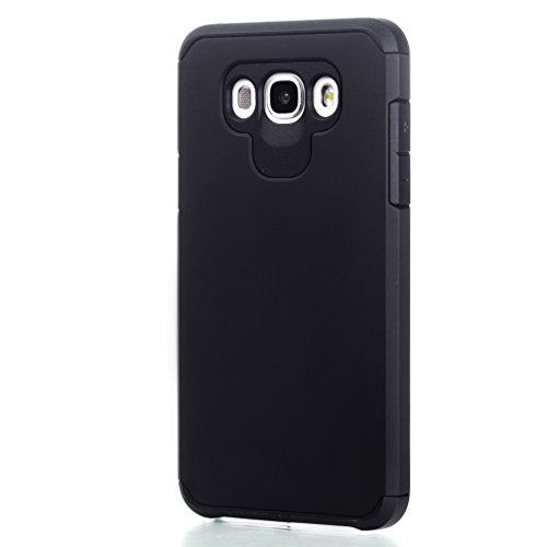 Samsung Galaxy J7 Army Case,Samsung J710 Case 2016,Samsung Galaxy J7 Slim Fit Case,Scratch Resistant Thin back Shell Cover for Samsung Galaxy J7 Hard Back Case,Black