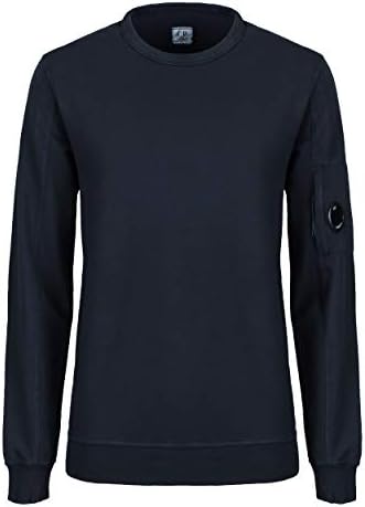 CP Company Sweatshirt - Autumn Winter 19 Light Fleece Lens Crew Sweatshirt (Black) – RRP £145 (SS087A002246G-999)