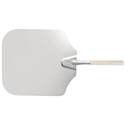 American Metalcraft 3016 16" x 18" Aluminum Pizza Peel with 12" Wood Handle