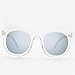 BLUEKIKI YEUX Women Polarized Sunglasses Vintage Oversized Round Mirror(Silver, 61)
