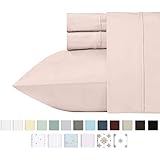 California Design Den 400 Thread Count 100% Cotton Sheet Set, Blush Twin Sheets 3 Piece Set for Kids and Adults, Long-Staple Combed Pure Natural Cotton Bedsheets, Soft & Silky Sateen Weave