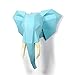 Timorn DIY Pre-Cut Papercraft Assembly Kit 3D Head Wall Decor Elephant Head Trophy