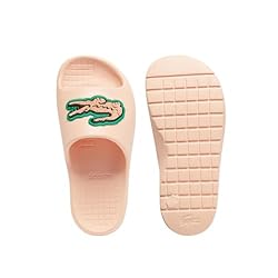 Lacoste Women's Serve Slide, Peach Croc with