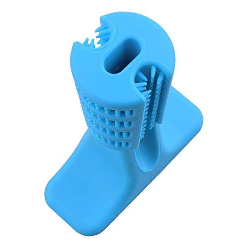 Bite Brushing Stick Dog Chew Toothbrush Toys, Bite Toys for Dogs Pet Chew Toy Puppy Teething Brush for Doggy Pets Oral Care AnyBack Green Blue 2 Pack